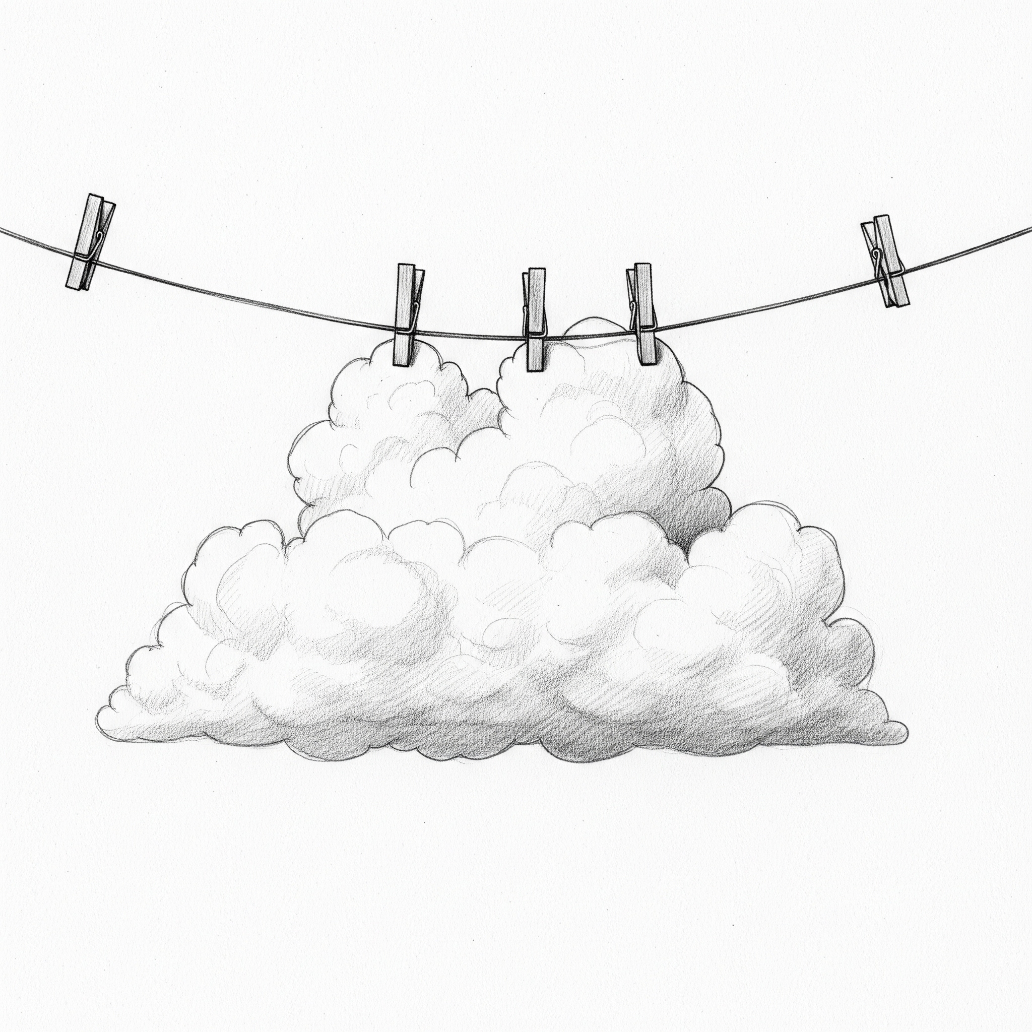 Una nube cogida con pinzas