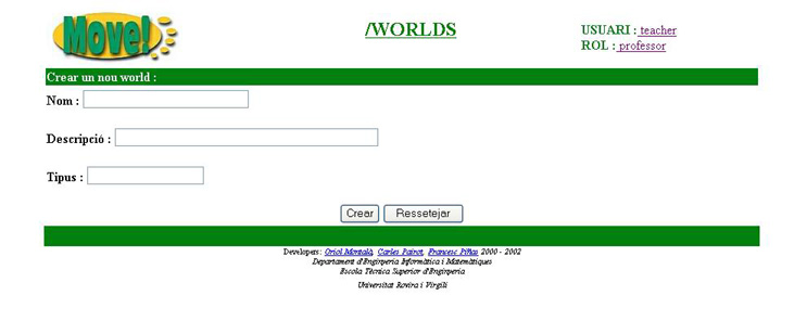 pantalla de creaci de nous Worlds