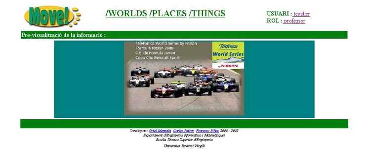 pantalla per veure informaci